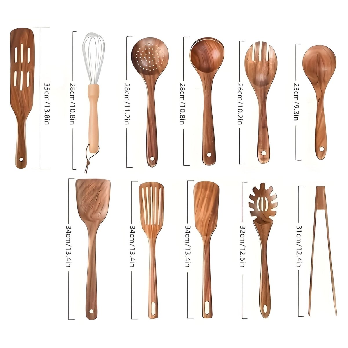 Loopstep | 11-teiliges hitzebeständiges Holz-Küchen-Set - WoodChef