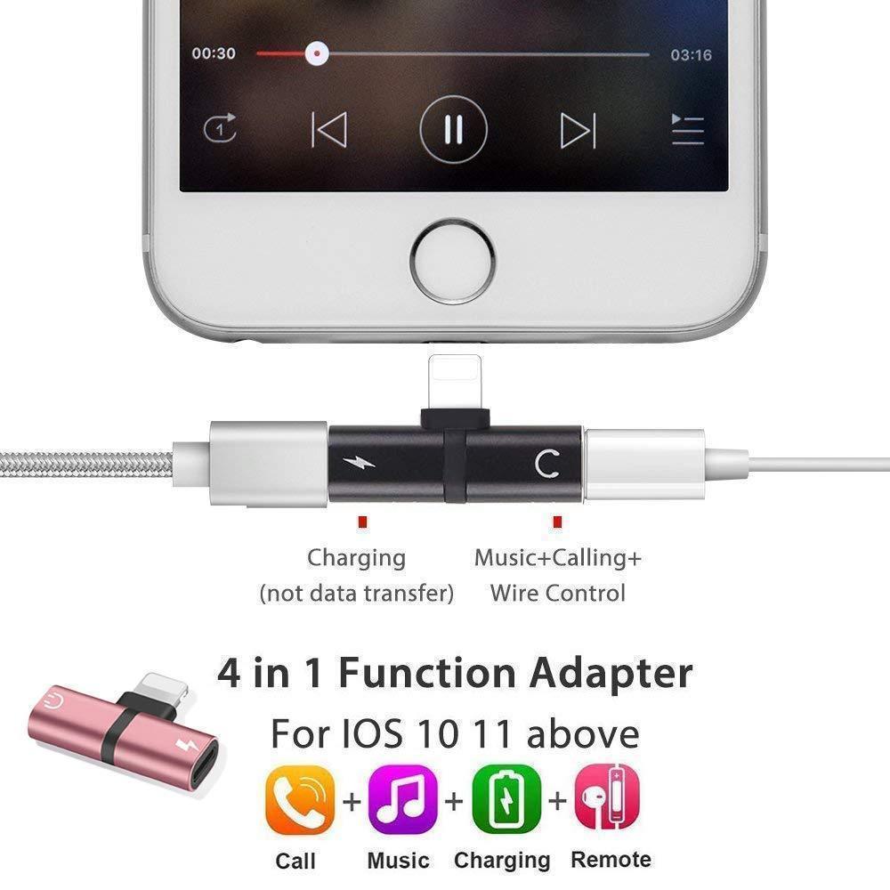Loopstep | 4 in 1 Earphone Lightning Adapter für iPhone ( 2PCS )