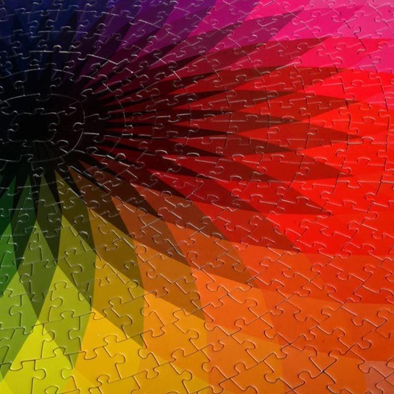Loopstep | Gradient Farbige Regenbogen Runde Puzzles