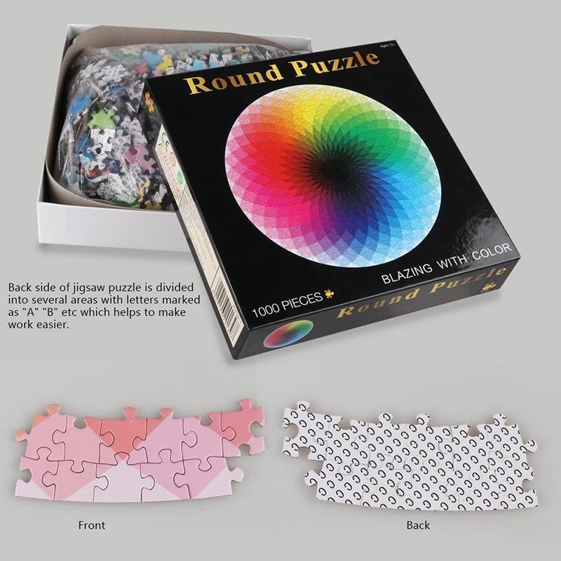 Loopstep | Gradient Farbige Regenbogen Runde Puzzles