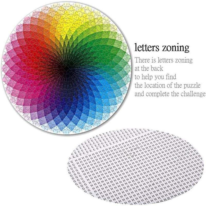 Loopstep | Gradient Farbige Regenbogen Runde Puzzles