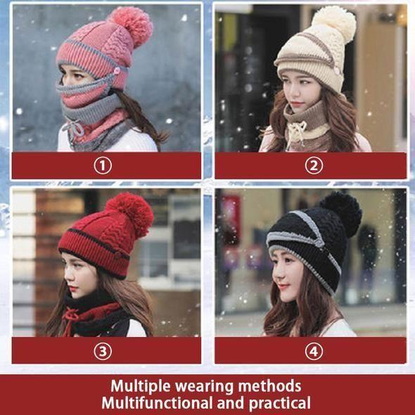 Loopstep | 3PCS Damen Winter Schal Set
