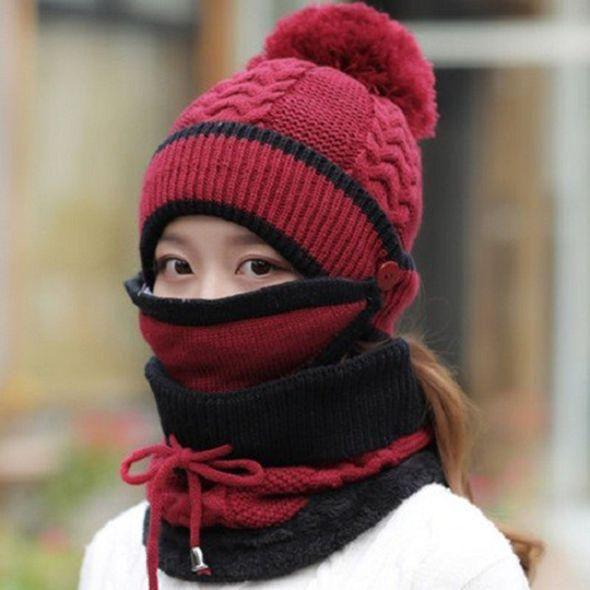 Loopstep | 3PCS Damen Winter Schal Set