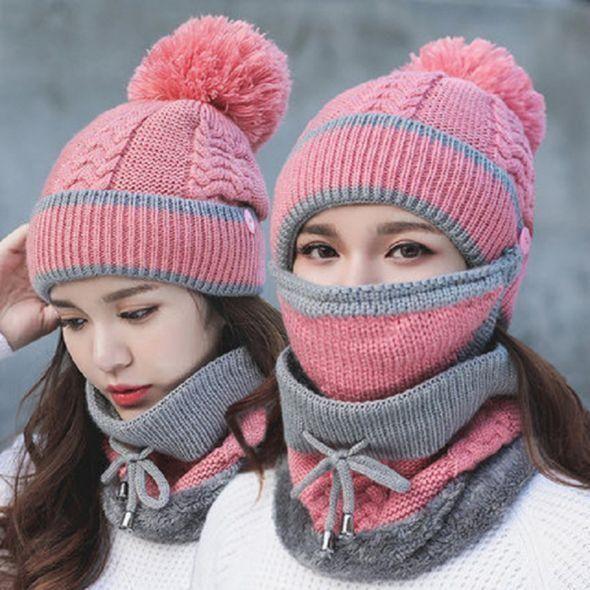 Loopstep | 3PCS Damen Winter Schal Set