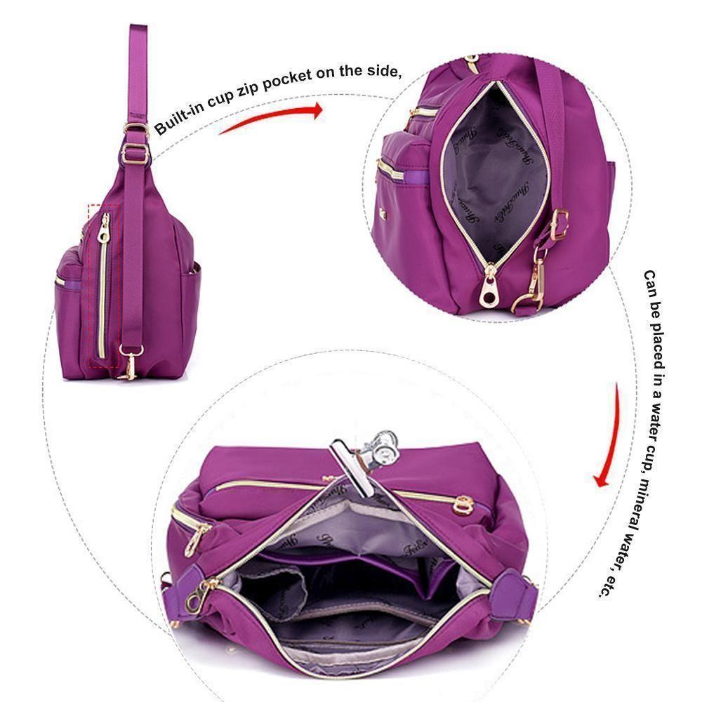 Loopstep | Tasche mit doppeltem Reißverschluss, Handtasche und Schultertasche