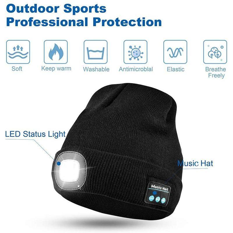 Loopstep | Verbesserte Unisex Musikalische Bluetooth LED Beanie Mütze