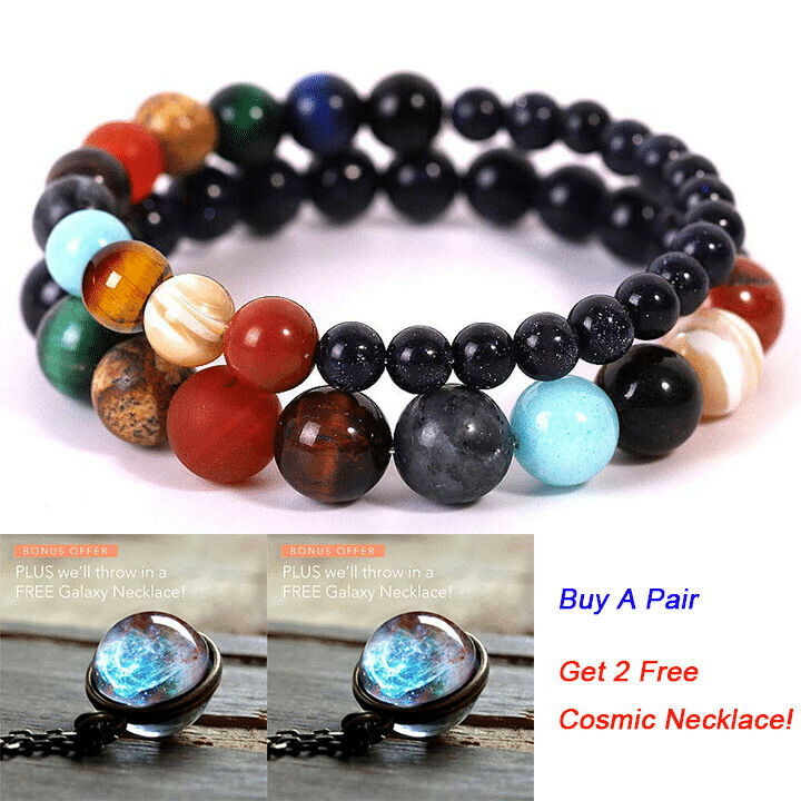 Loopstep | Naturstein Solar-System-Armband