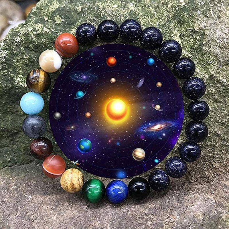Loopstep | Naturstein Solar-System-Armband