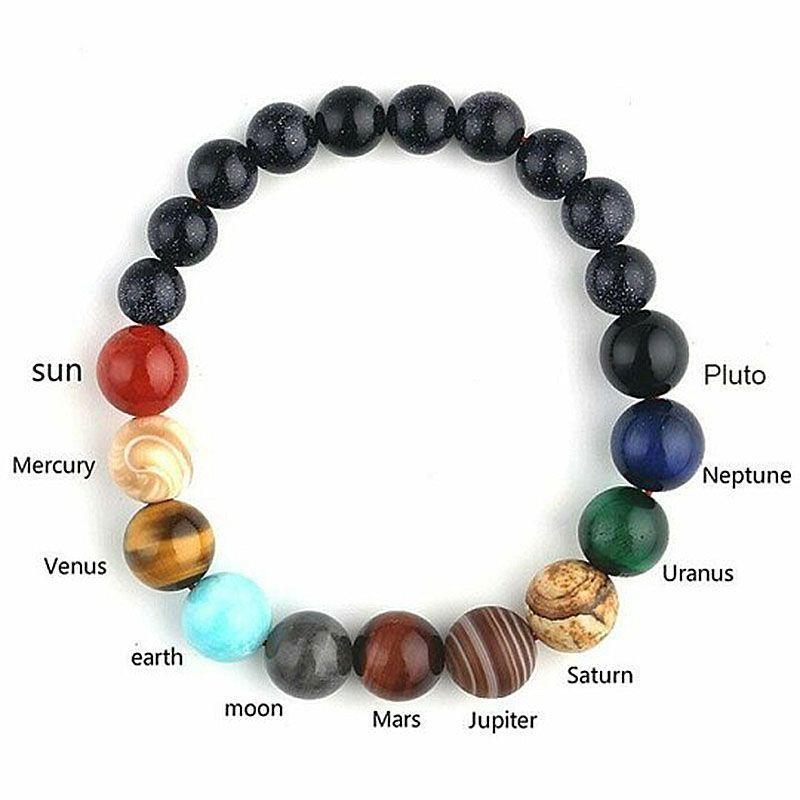Loopstep | Naturstein Solar-System-Armband