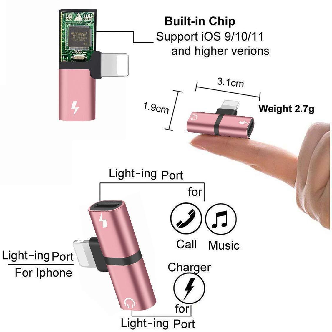 Loopstep | 4 in 1 Earphone Lightning Adapter für iPhone ( 2PCS )
