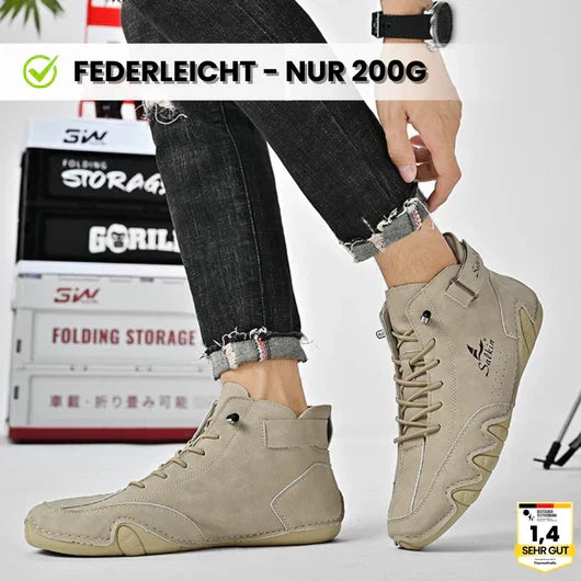 Alpaka - orthopädische, wasserdichte & rutschfeste Leder-Barfußschuhe für sicheres, gelenkschonendes Gehen für Senioren