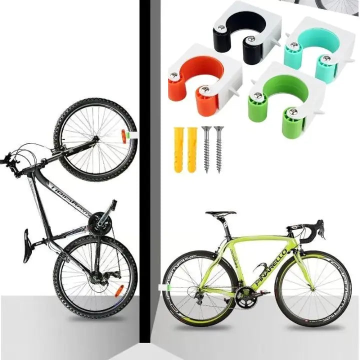 Loopstep | 3 Stücke Wand-Fahrradhalter – Platzsparende Aufbewahrung für alle Bikes