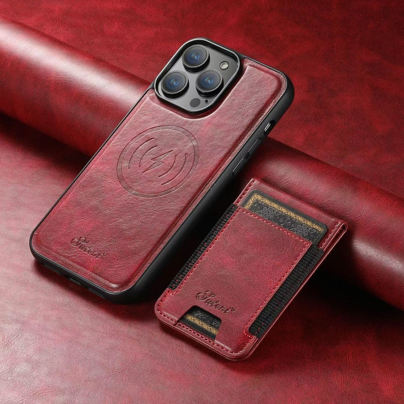 Luxora – iPhone Hülle aus Echtleder mit Kartenfach und MagSafe – Damen & Herren