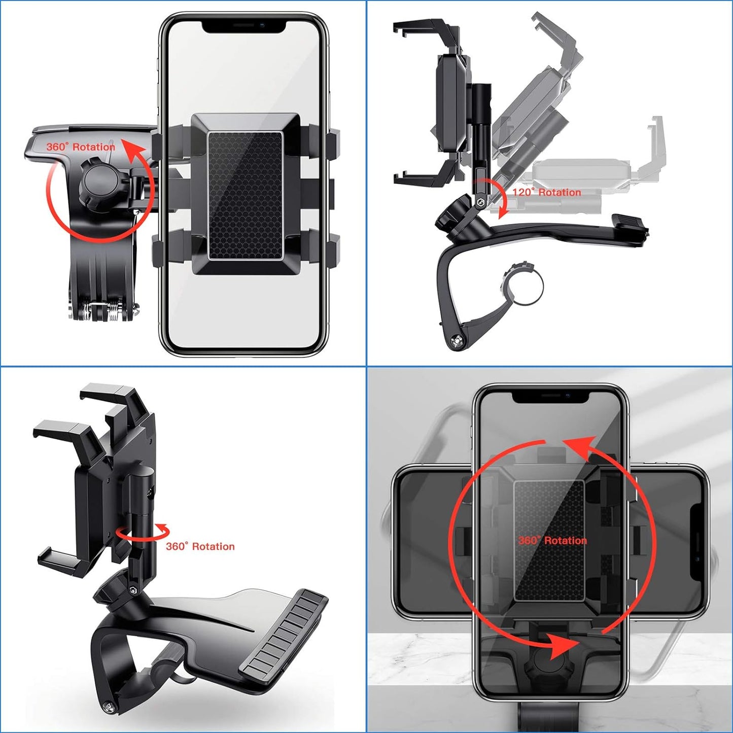 Loopstep | 360 Grad drehbarer Auto Armaturenbrett Handyhalter