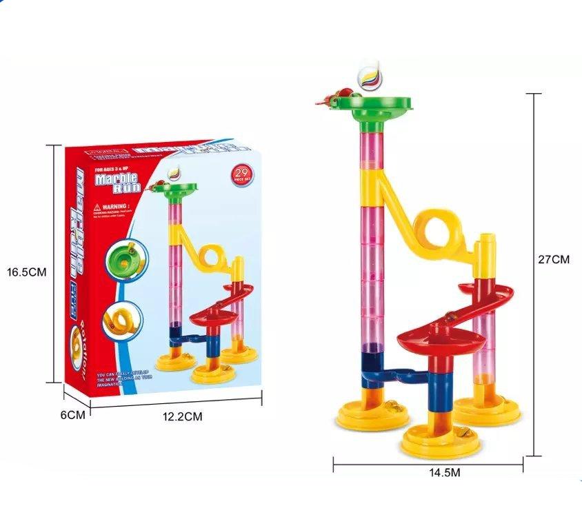 Loopstep | Baustein Murmelbahn Säulen Spielset