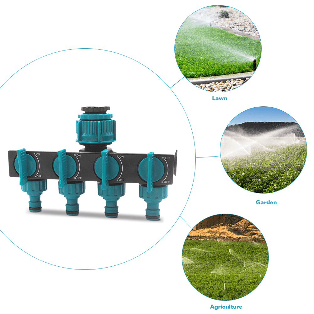 Loopstep | Weg Garten-Schlauchverteiler - Verstellbarer Wasserhahn-Adapter