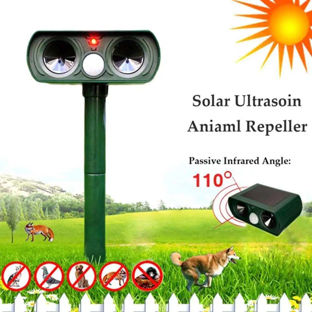 Loopstep | Ultraschall Vogel + Schädling Abwehr Solarbetrieben - Lange Reichweite