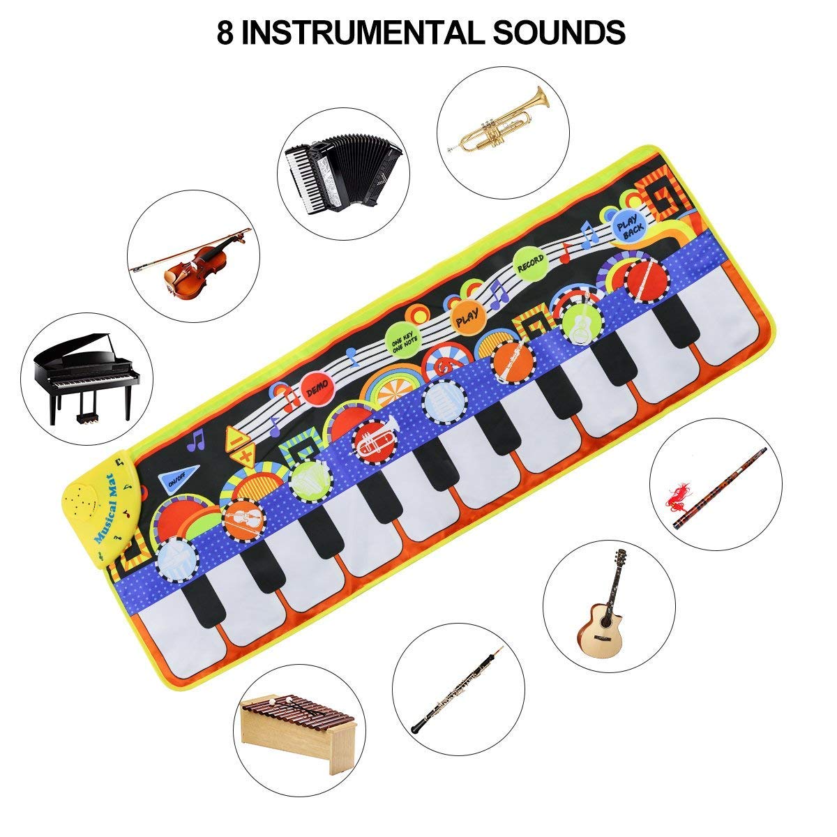 Musikalische Spielmatte für Kinder, Instrumente & Spaß