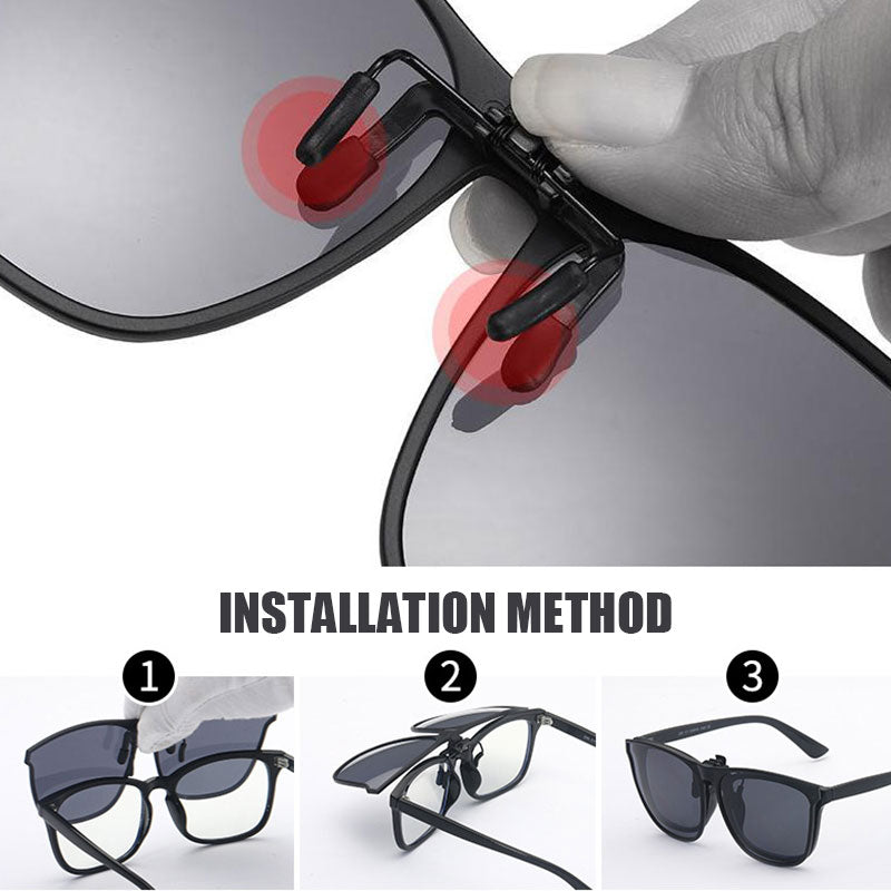 Loopstep | Neue polarisierte Clip-on-Klappsonnenbrille
