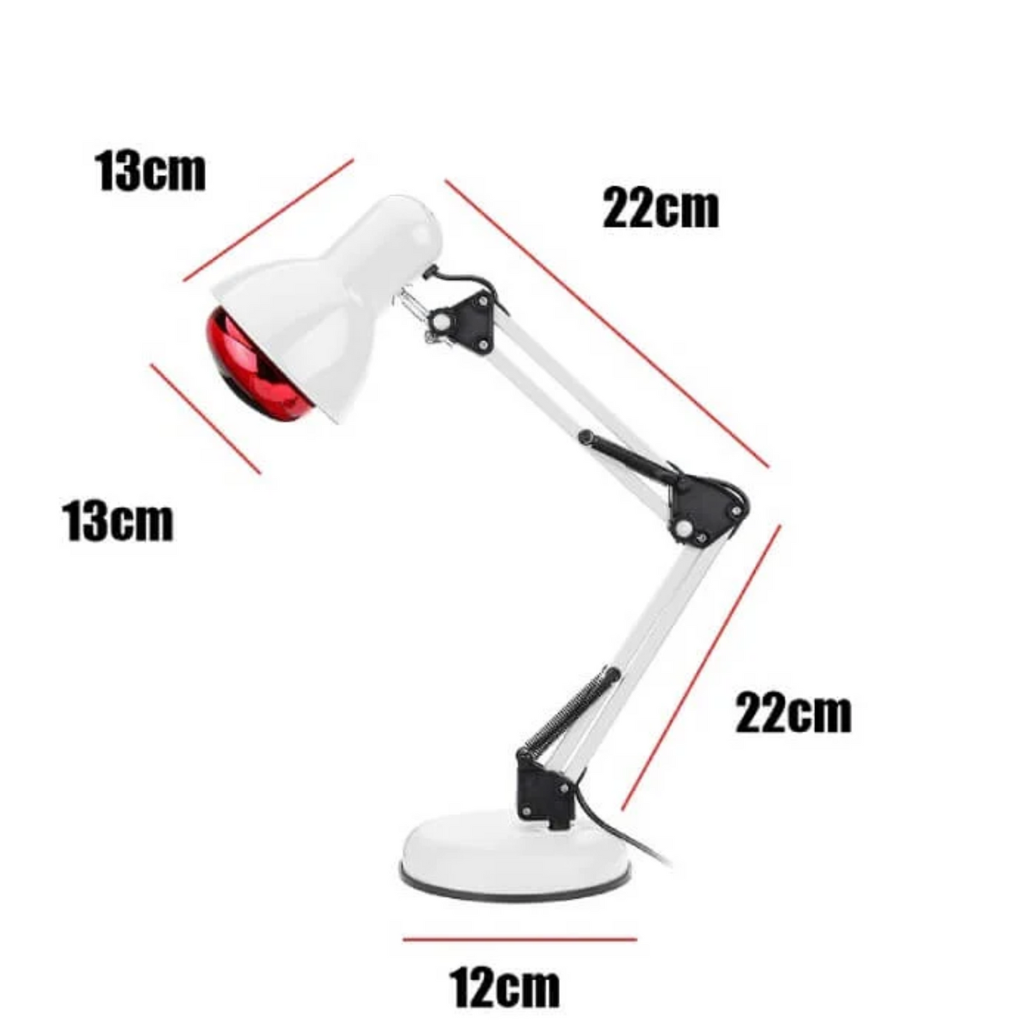 Loopstep | Rote Lichttherapie Lampe für die Haut - Infrarot-Wärme mit Stativ