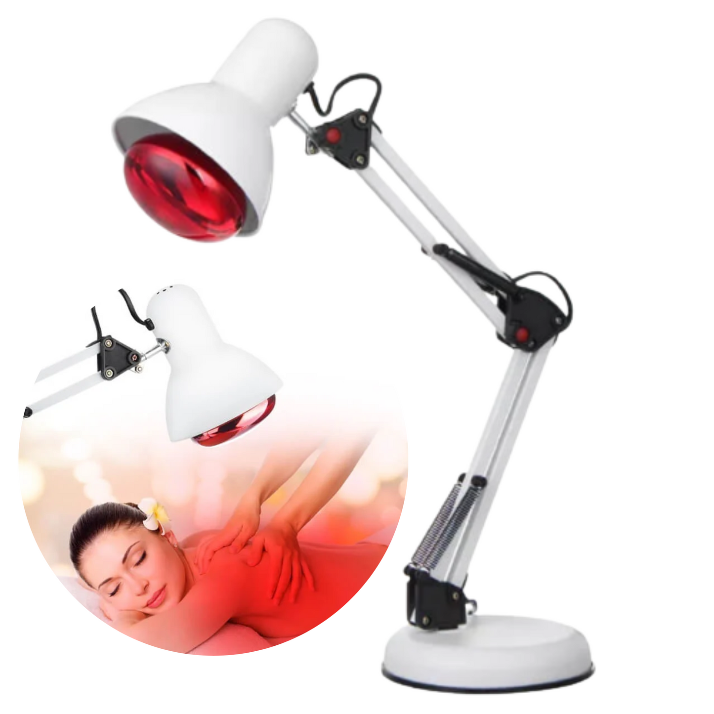 Loopstep | Rote Lichttherapie Lampe für die Haut - Infrarot-Wärme mit Stativ