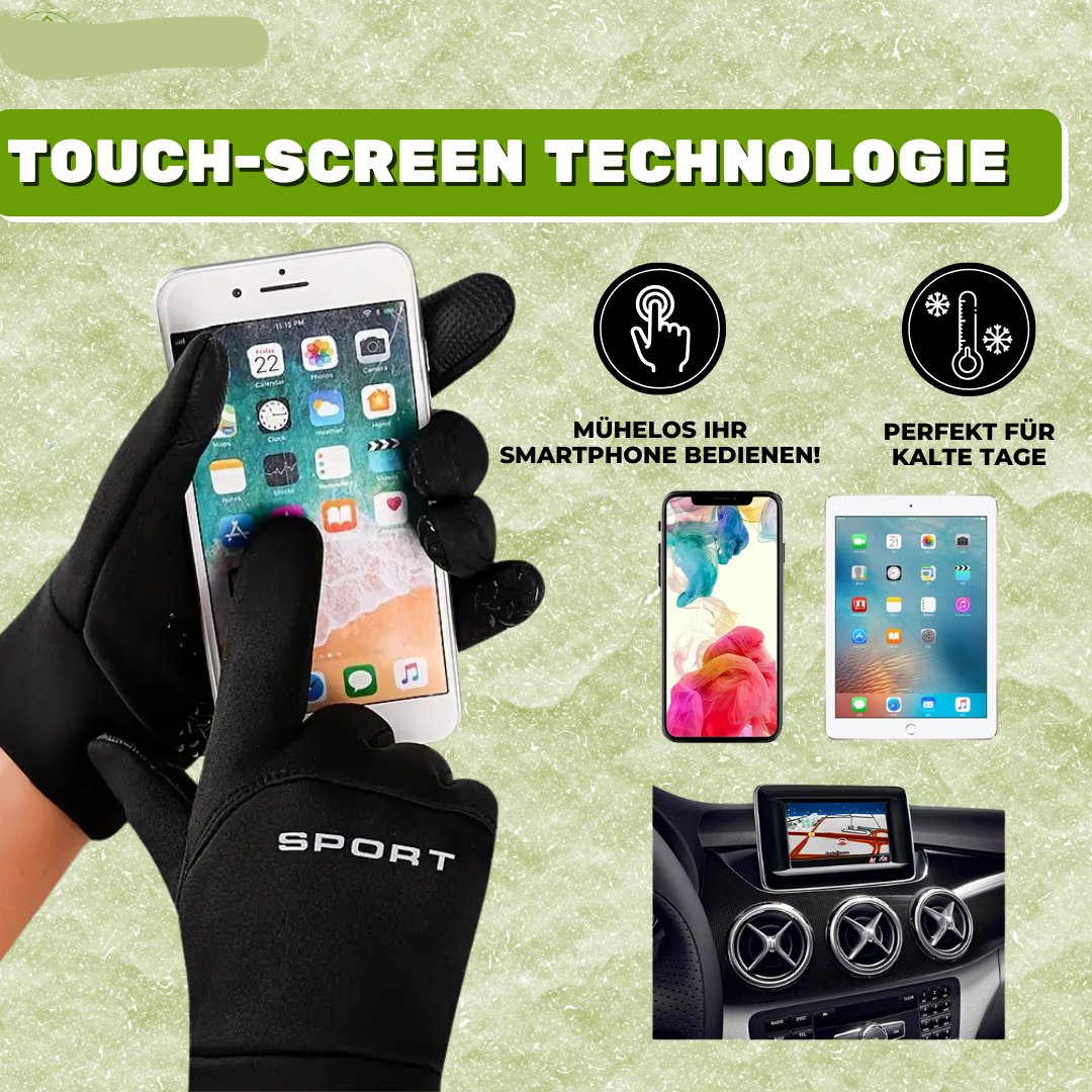 Winter Outdoor Sport Laufhandschuhe – Warme Touchscreen Fitness-Handschuhe mit Vollfinger für Damen & Herren