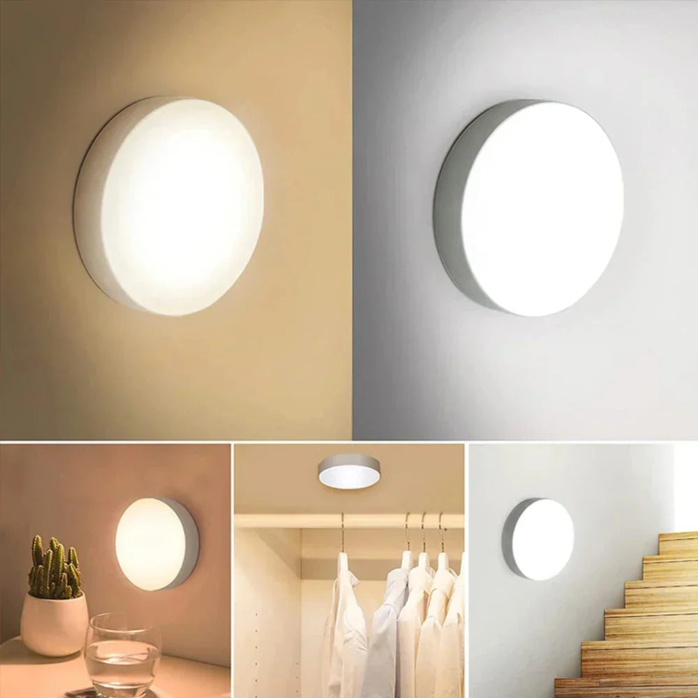 Wiederaufladbare Bewegungsmelder LED Nachtlicht, USB für Zimmer & Treppe