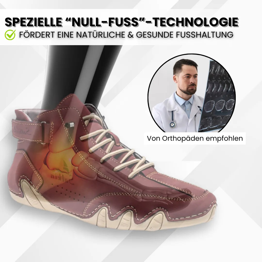 Alpaka - orthopädische, wasserdichte & rutschfeste Leder-Barfußschuhe für Entlastung bei Rückenschmerzen & Gelenkproblemen