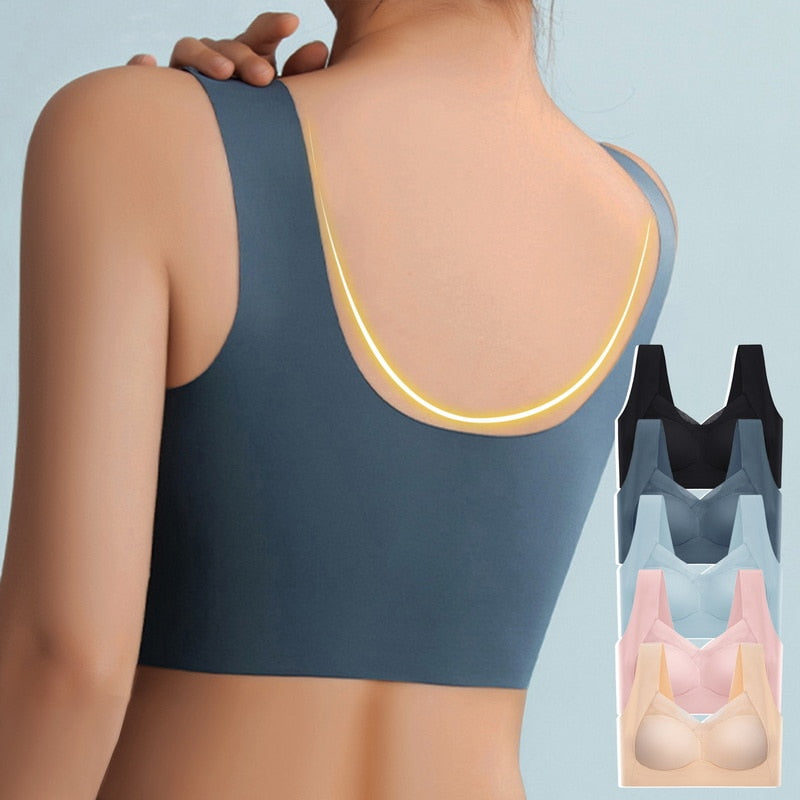 BH ohne Bügel | Nahtloser Komfort BH | Sanfter Push Up Halt | Komfina