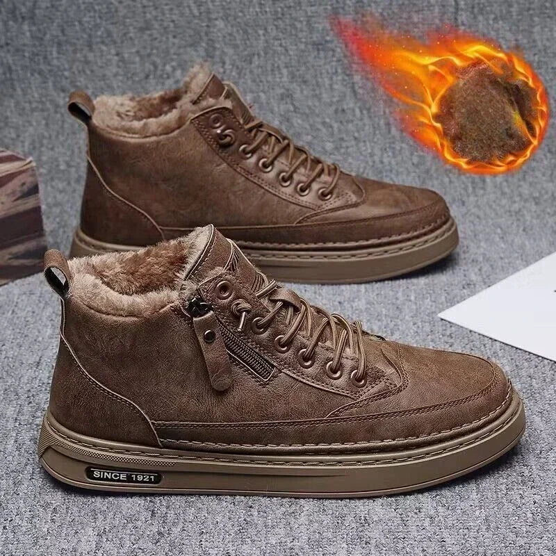 Nordtrek – Herren Schneestiefel mit warmem Baumwollfutter und Anti-Rutsch-Sohle