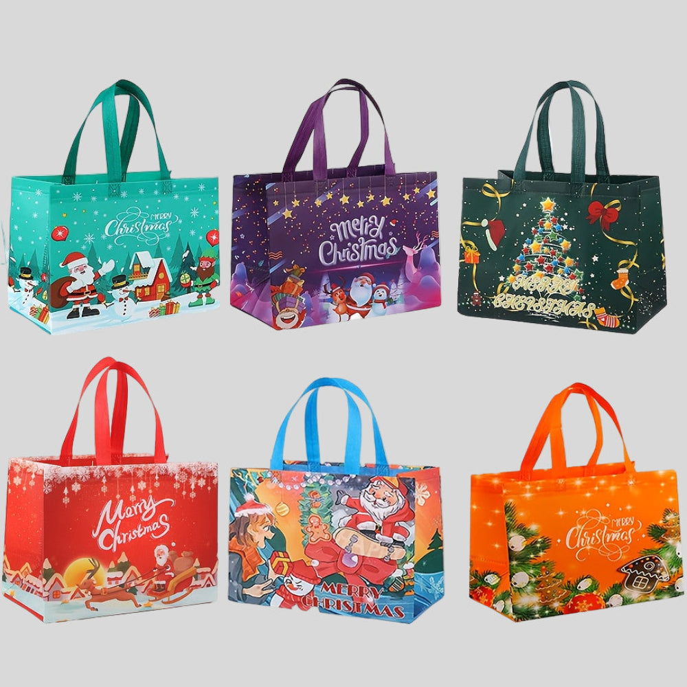 Weihnachtstaschen wiederverwendbar, große Tote für Geschenke