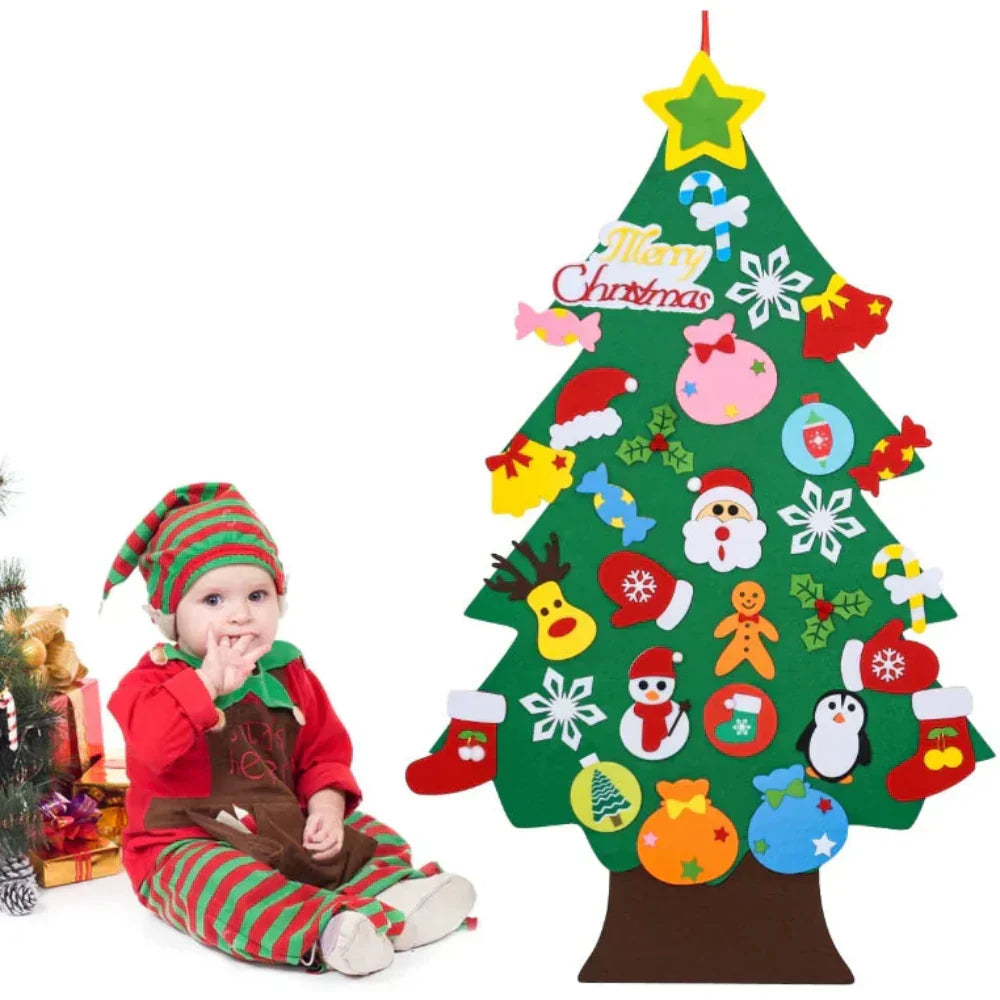 Weihnachtsbaum Filz-Aktivitätsset, Kinder-Ornamente & Lichter