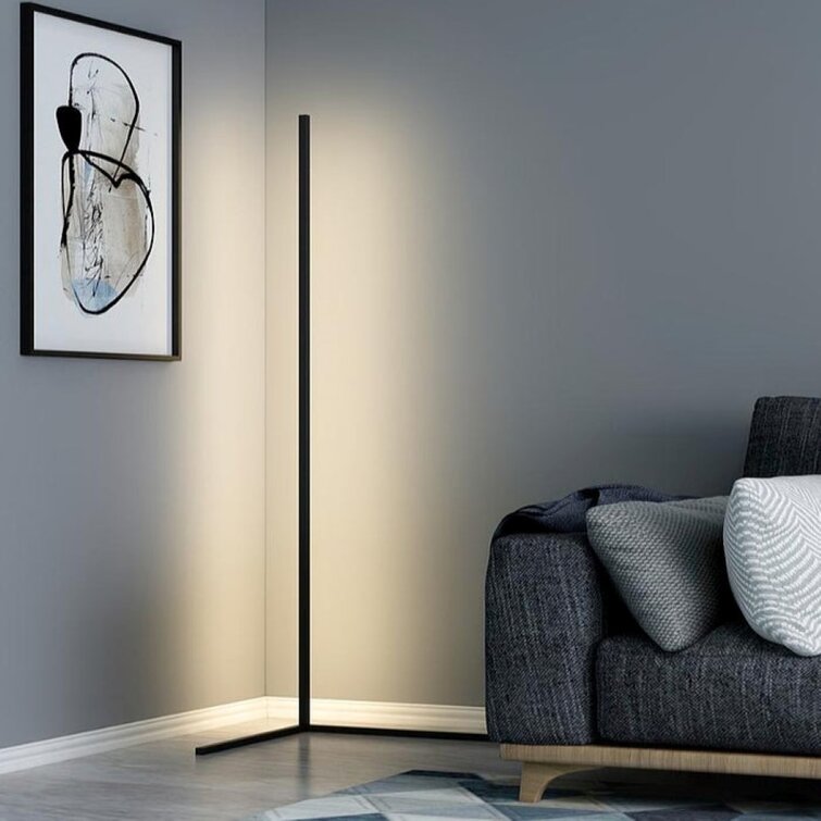 Schlanke LED Ecklampe, dimmbar, Wohnzimmer & Schlafzimmer