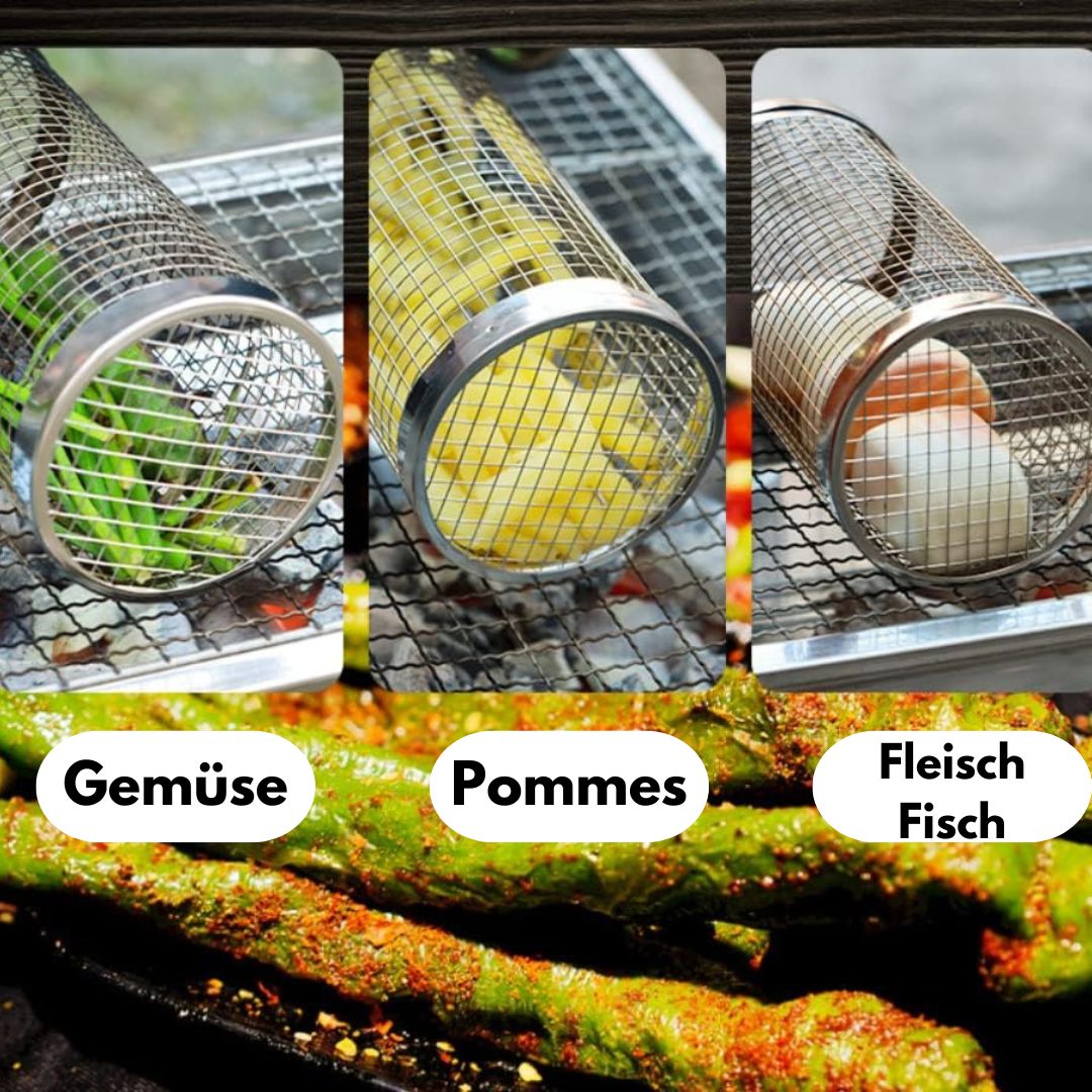 Grillkorb in Edelstahl-Ausführung für das perfekte Grillergebnis