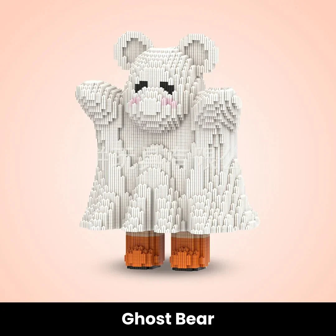 Mini Brick DIY Bärenbaustein Set, Hochzeitstorte & Licht-Up Micro Bären