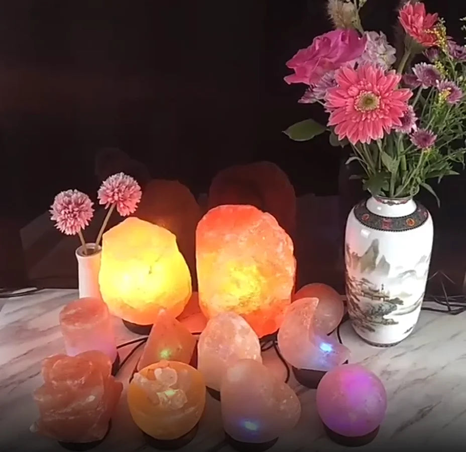 USB Himalaya-Salzlampe, Farbwechsel LED Kristall-Nachtlicht