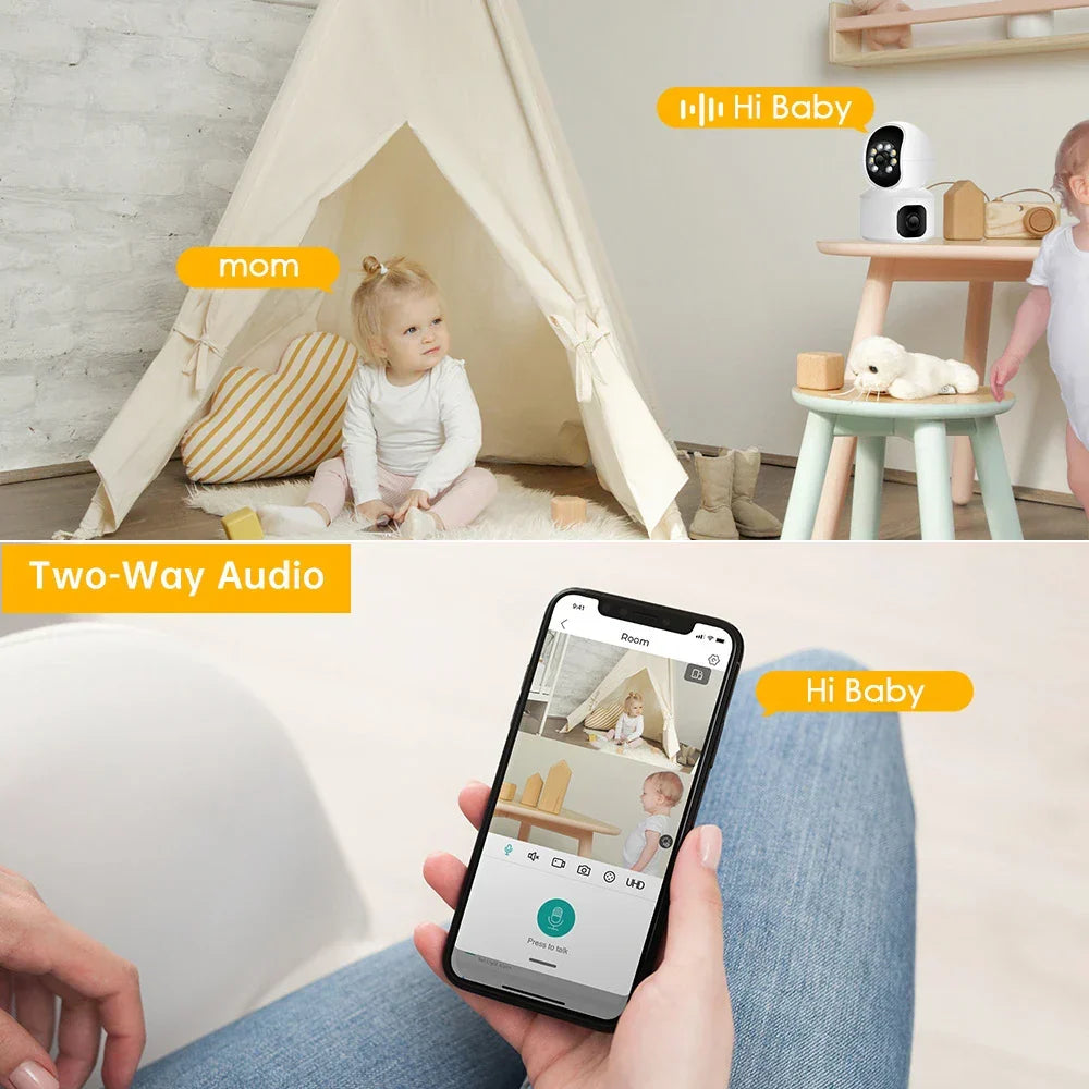 4MP WLAN CCTV Kamera, Nachtsicht, PTZ, Bewegungserkennung & Zwei-Wege-Audio