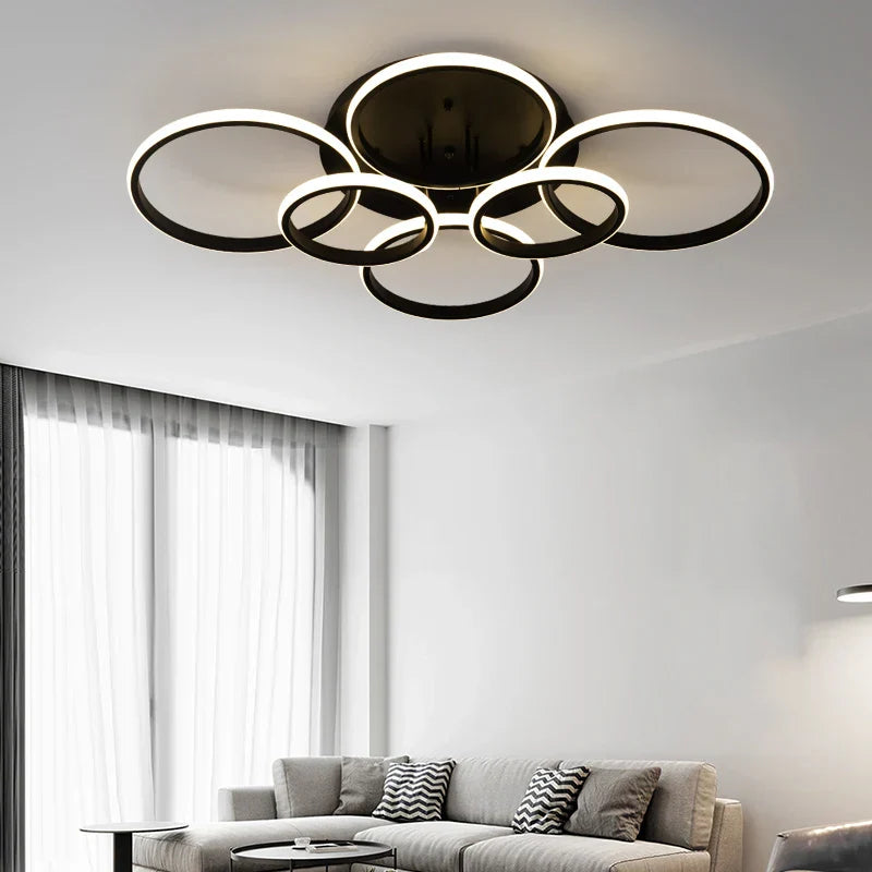 LED Deckenleuchte mit Fernbedienung, Acryl Kronleuchter, modern