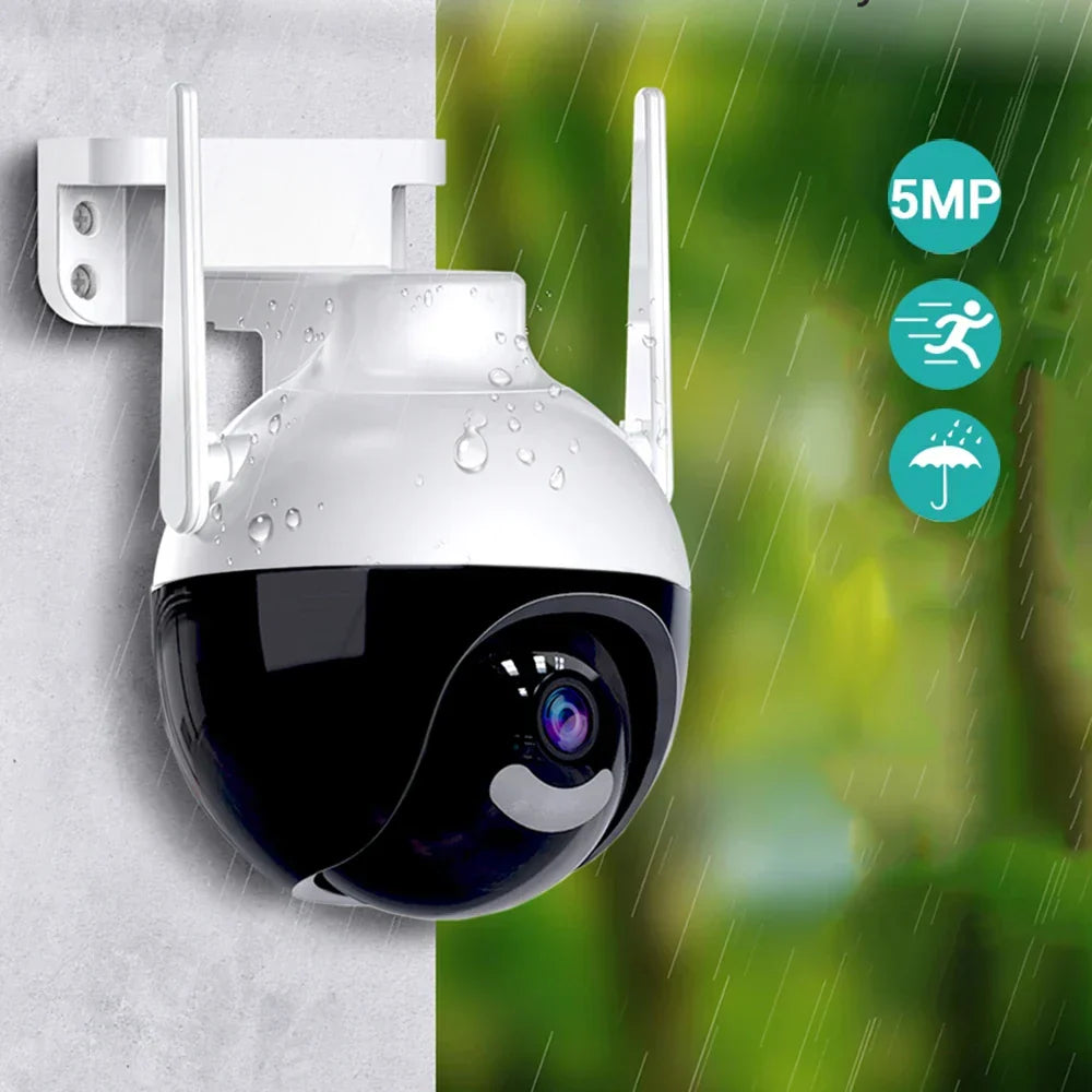 5MP Outdoor PTZ WLAN Sicherheitskamera, wasserdicht, Nachtsicht, Bewegung