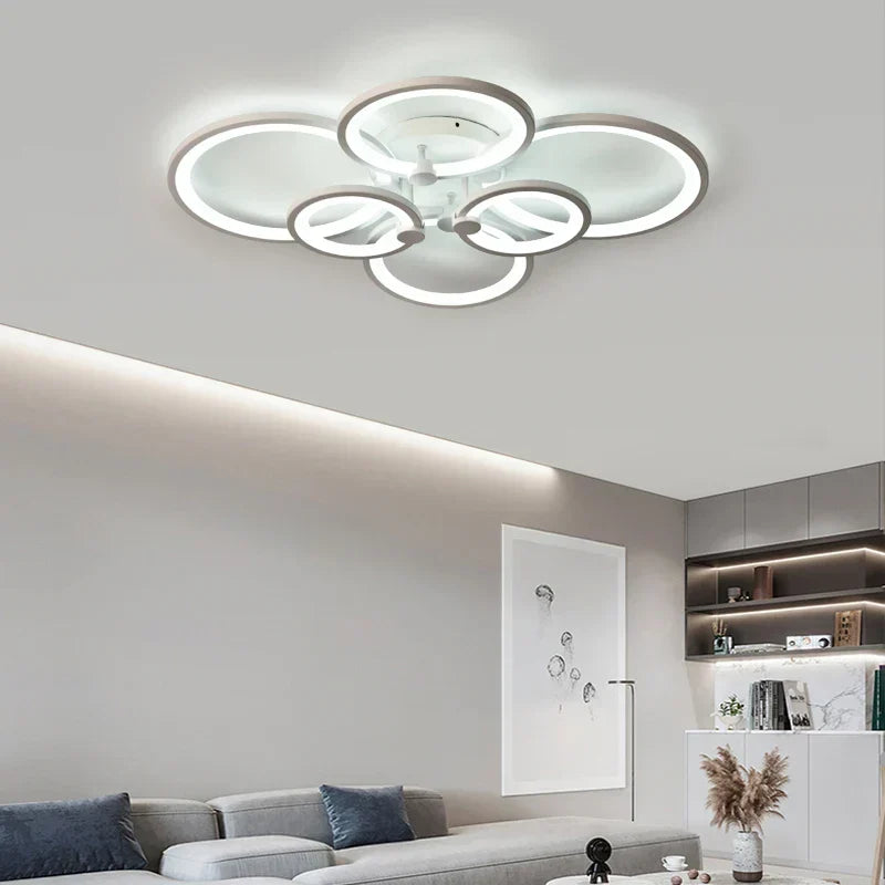 LED Deckenleuchte mit Fernbedienung, Acryl Kronleuchter, modern