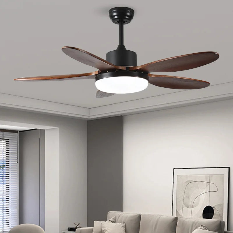 52-Zoll LED Deckenventilator, 5 Flügel, 6-Gang, energiesparend, Licht
