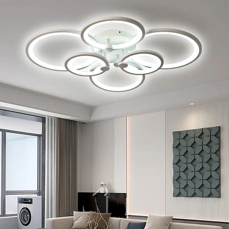 LED Deckenleuchte mit Fernbedienung, Acryl Kronleuchter, modern