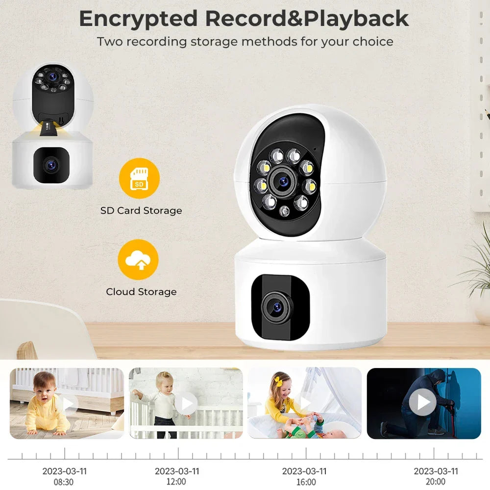 4MP WLAN CCTV Kamera, Nachtsicht, PTZ, Bewegungserkennung & Zwei-Wege-Audio