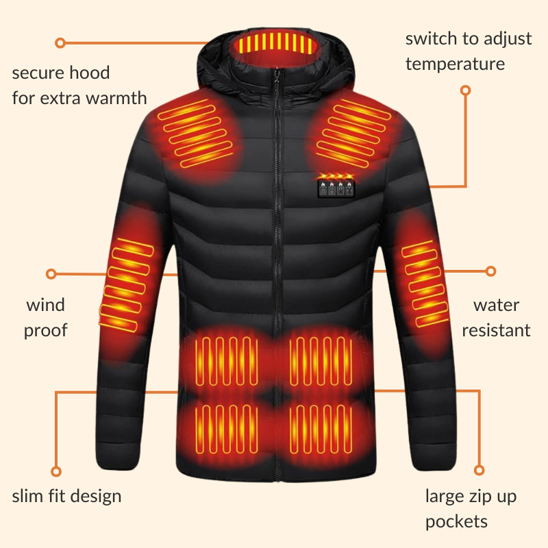 Loopstep | Herren- & Damen-Heizjacke – Beste wiederaufladbare beheizte Pufferjacke, leichte batteriebetriebene Winterjacke UK