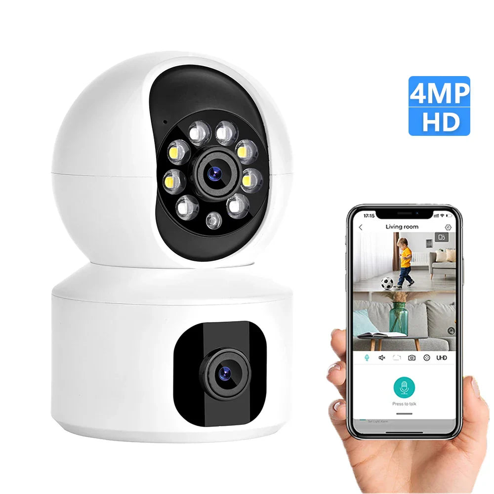 4MP WLAN CCTV Kamera, Nachtsicht, PTZ, Bewegungserkennung & Zwei-Wege-Audio