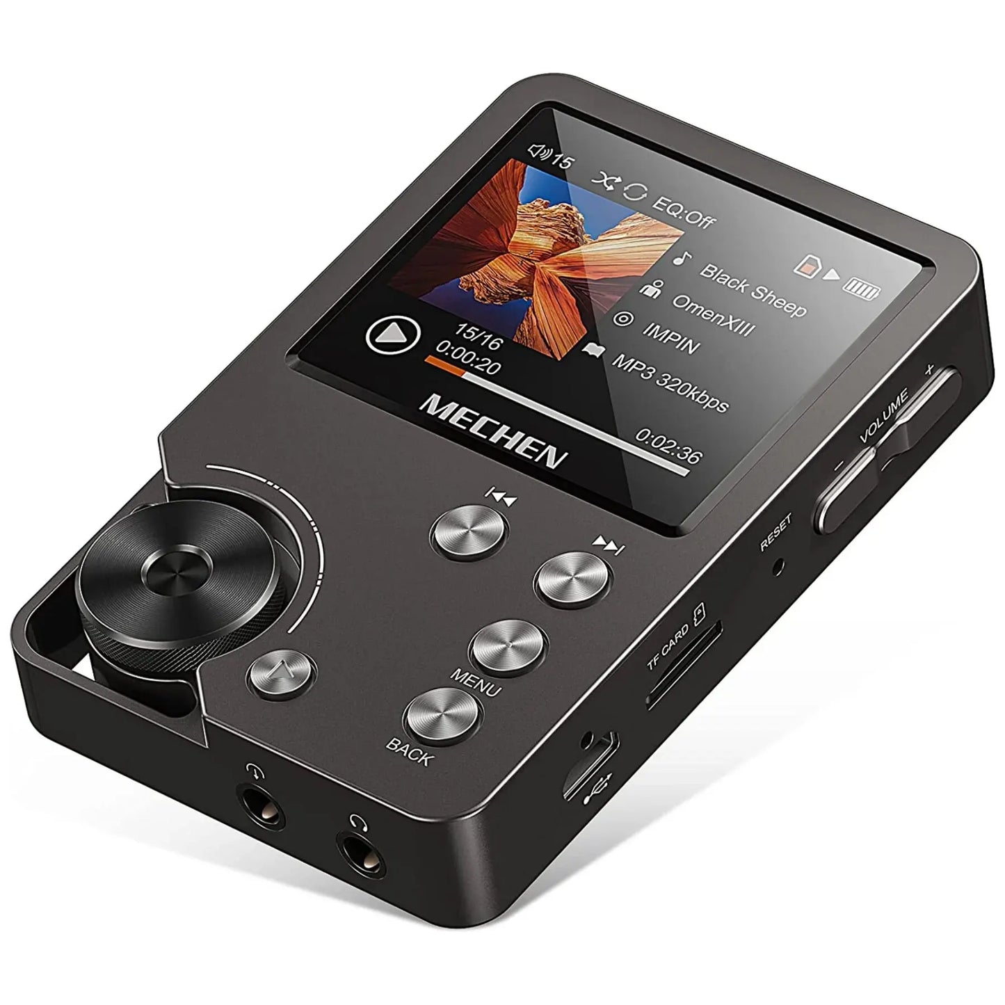Loopstep | HiFi MP3 Player MECHEN-M30 – Premium verlustfreies Audio mit 64GB Speicherkarte, unterstützt bis zu 256GB