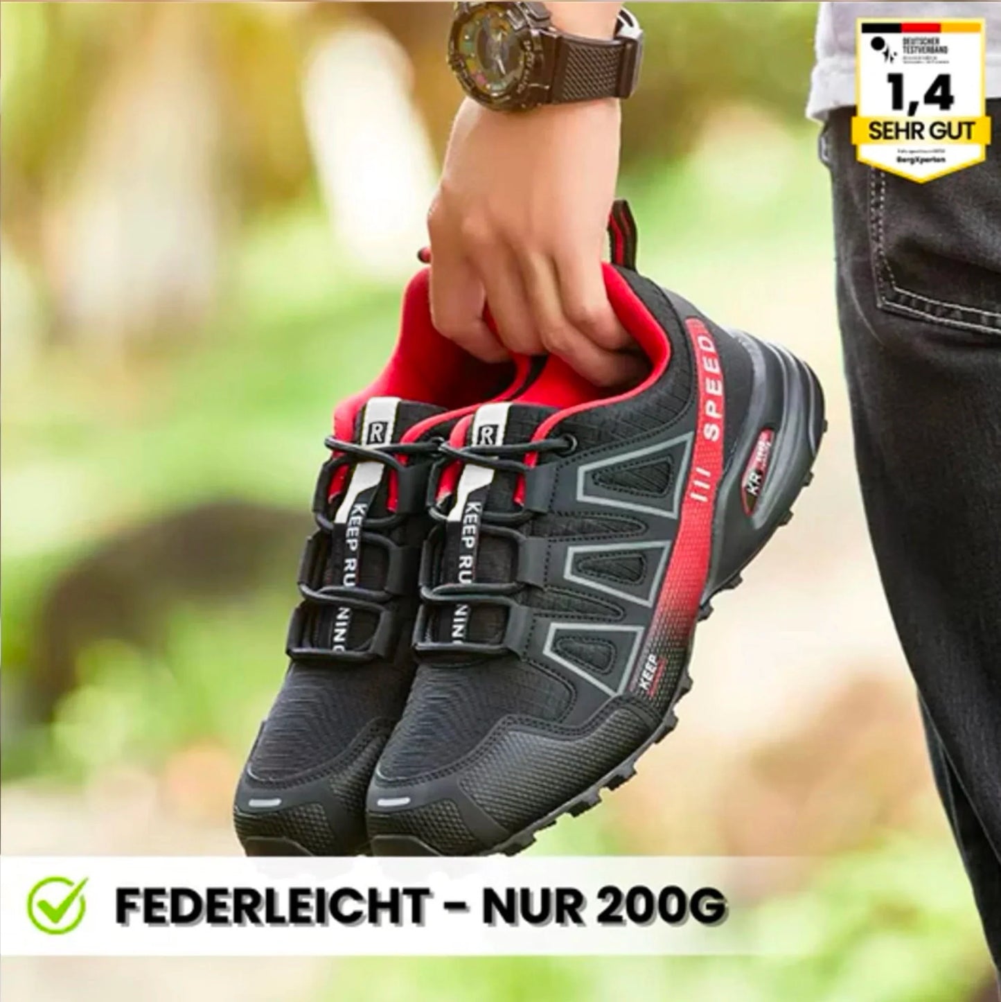 OrthoTrekking - ergonomische schmerzlindernde Trekking u.- Wanderschuhe - (1+1  Gratis)