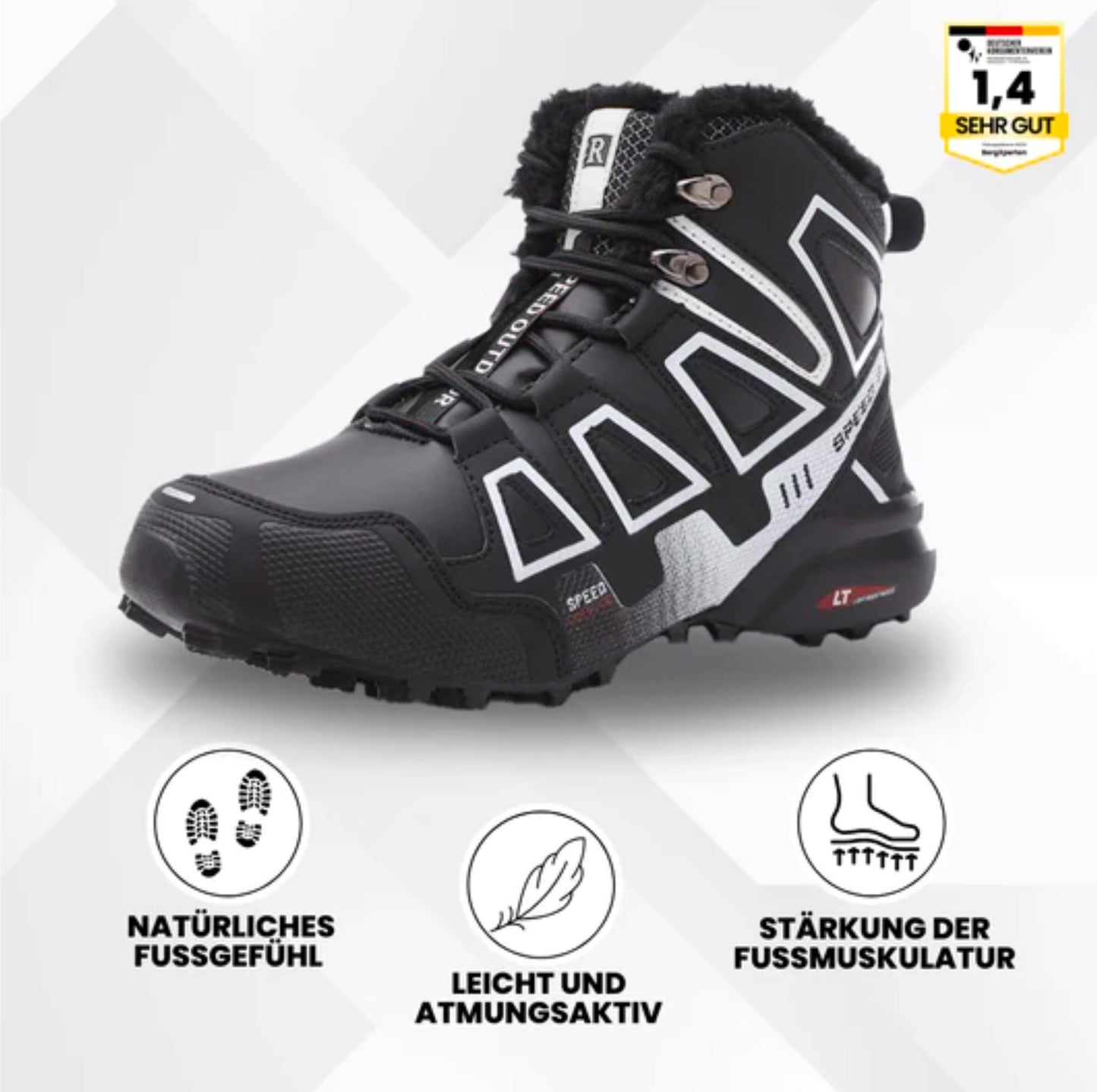 OrthoTrekking Komfort - wasserdichte, leichte & rutschfeste Trekking u.-Wanderschuhe für langes Gehen