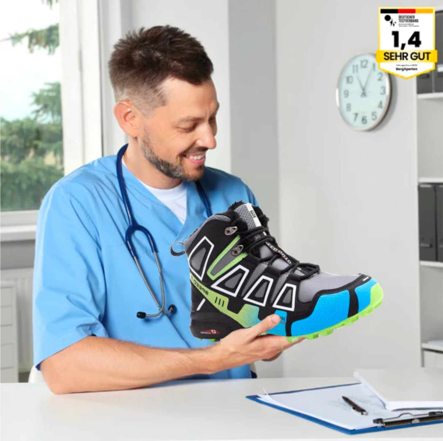 OrthoTrekking Komfort - wasserdichte, leichte & rutschfeste Trekking u.-Wanderschuhe für langes Gehen