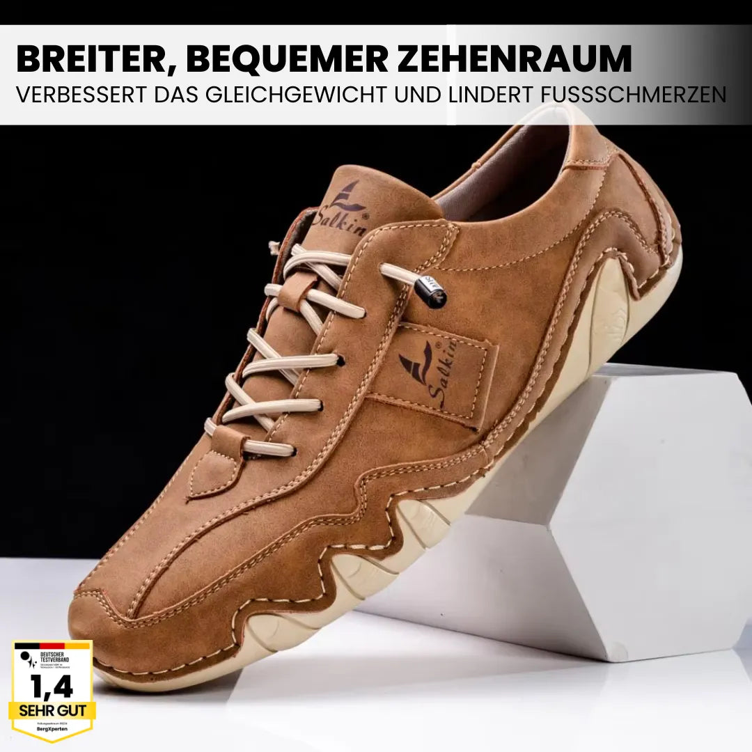 Ibex - ergonomischer, schmerzlindernder & wasserdichter Leder-Barfußschuh für sicheres, gelenkschonendes Gehen für Senioren